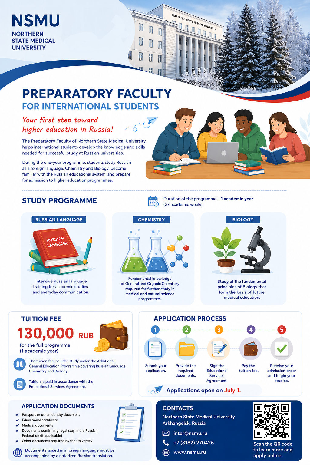 Classes at preparatory department